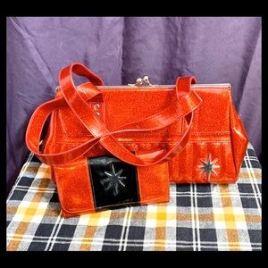 Lux De Ville Kiss Lock Purse & Wallet Bundle